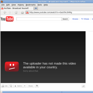Screenshot of linked YouTube video page